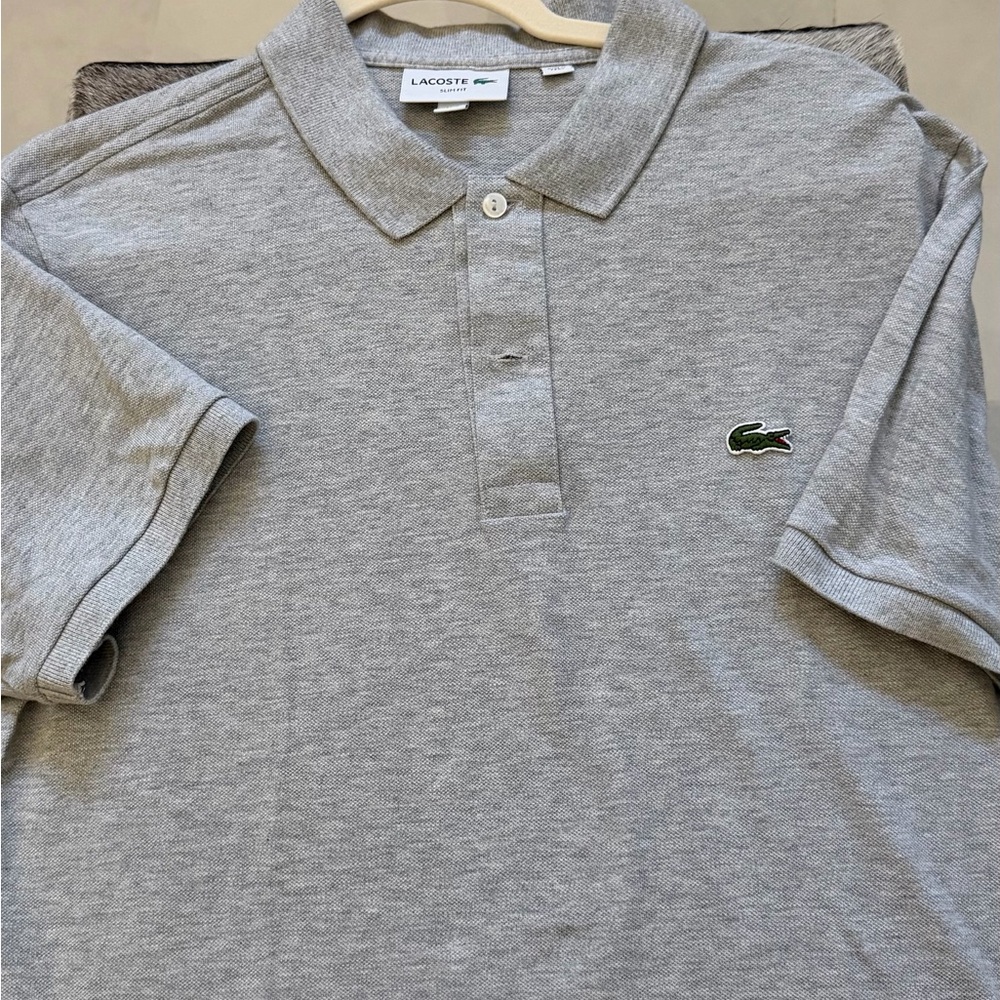 Gently Worn Men’s Lacoste Slim Fit Pique Polo Shirt Sz XL